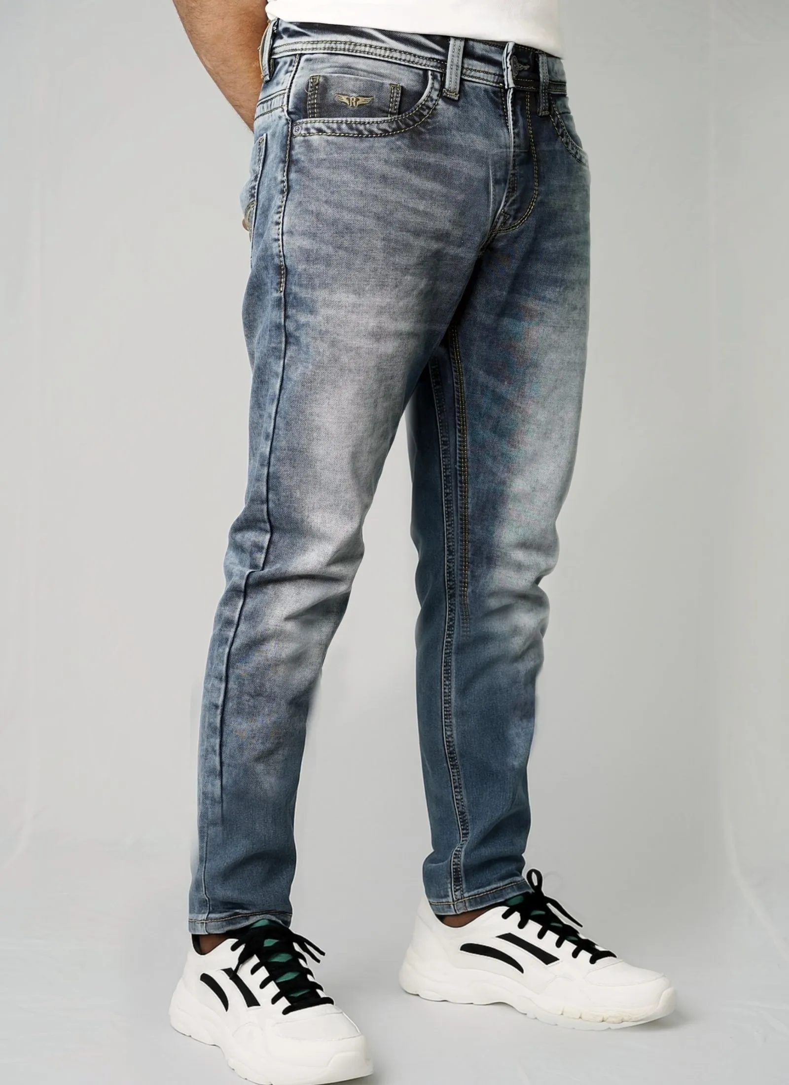 Mens Light Gray Denim