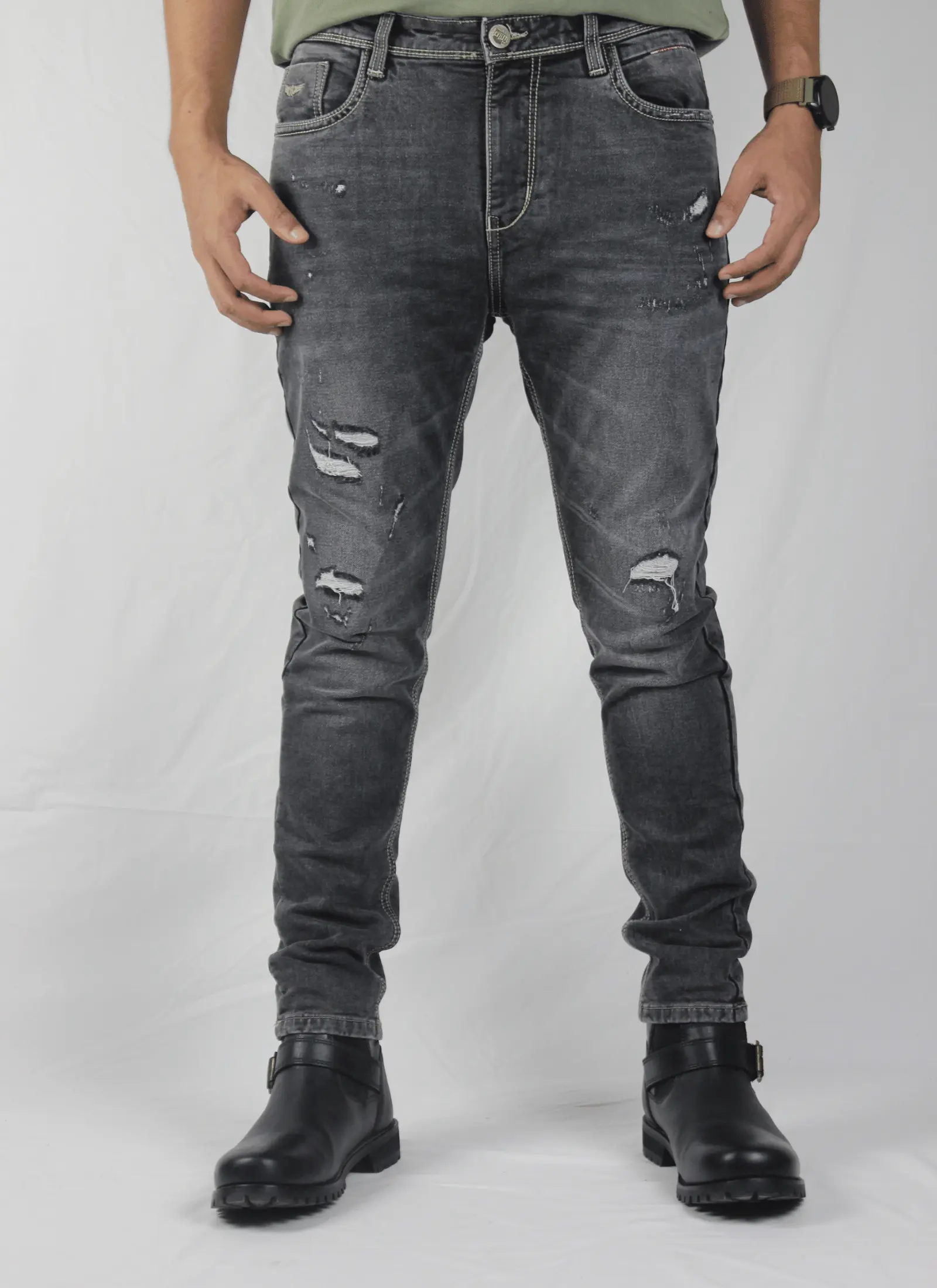 Mens Light Grey Denim