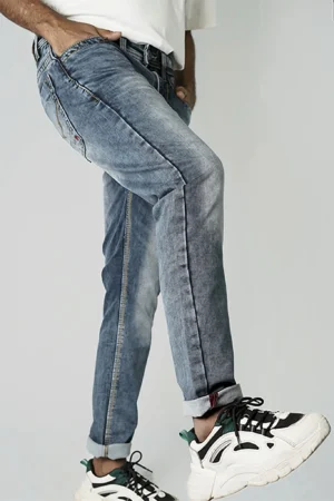 Mens Light Gray Denim