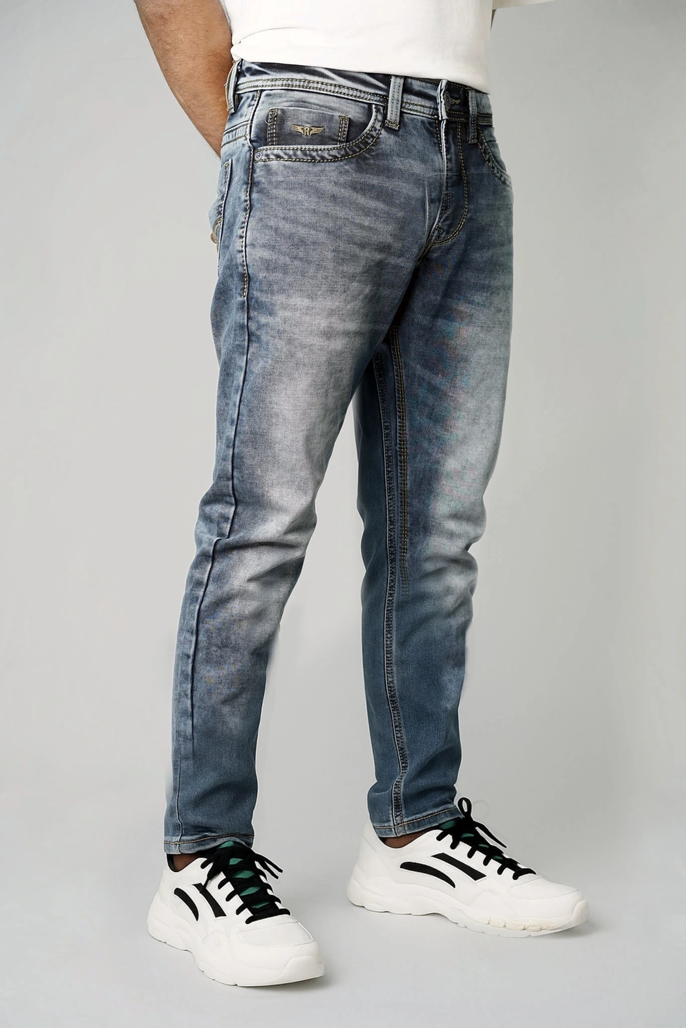 Mens Light Gray Denim