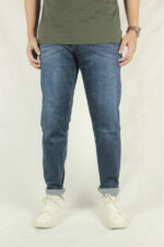men blue denim