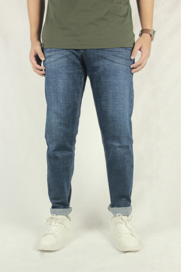 men blue denim